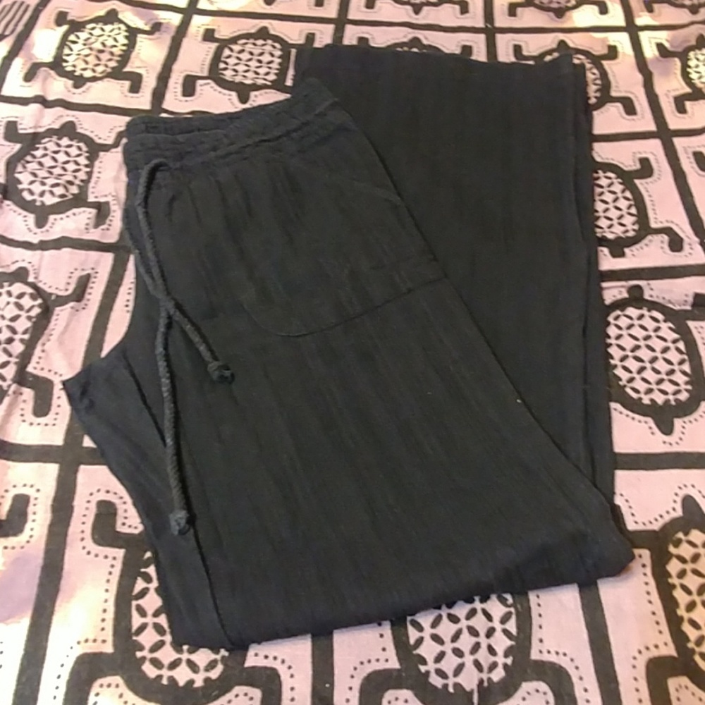 Billabong Black Cotton Beach Pants